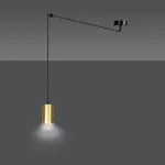 EMIBIG TRAKER 1 BL/GOLD Fekete Beltéri Függőlámpa GU10 IP20 EB-526-1