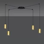 EMIBIG TRAKER 4 BL/GOLD Fekete Beltéri Függőlámpa GU10 IP20 EB-526-4