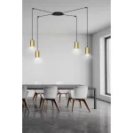 EMIBIG TRAKER 4 BL/GOLD Fekete Beltéri Függőlámpa GU10 IP20 EB-526-4