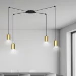 EMIBIG TRAKER 4 BL/GOLD Fekete Beltéri Függőlámpa GU10 IP20 EB-526-4