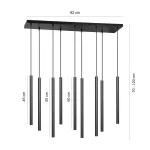 EMIBIG SELTER 9 BLACK Fekete Beltéri Függőlámpa G9 IP20 EB-552-9