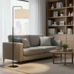 EMIBIG TRAPO LP1 BL ECRU Fekete Beltéri Állólámpa E27 IP20 EB-570-4