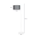 EMIBIG TRAPO LP1 WH GRAY Fehér Beltéri Állólámpa E27 IP20 EB-573-1
