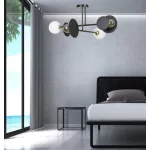 EMIBIG MINERVA 4 BLACK Fekete Beltéri Mennyezeti lámpa E27 IP20 EB-612-4