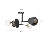 EMIBIG MINERVA 4 BLACK Fekete Beltéri Mennyezeti lámpa E27 IP20 EB-612-4