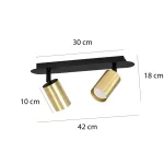 EMIBIG ZEN 2 BLACK Fekete Beltéri Mennyezeti lámpa GU10 IP20 EB-622-2
