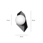 EMIBIG DRIFTON K1 BLACK Fekete Beltéri Fali lámpa E14 IP20 EB-636-K1