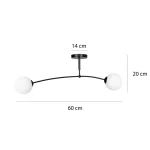 EMIBIG PREGOS 2 WHITE Fehér Beltéri Mennyezeti lámpa E14 IP20 EB-671-2