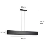 EMIBIG GENTOR 4 BLACK Fekete Beltéri Függőlámpa E27 IP20 EB-672-4