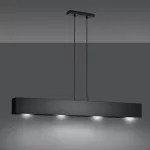 EMIBIG GENTOR 4 BLACK Fekete Beltéri Függőlámpa E27 IP20 EB-672-4
