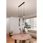 EMIBIG ISTAR 3 BL MIX Fekete Beltéri Függőlámpa E27 IP20 EB-678-3