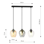 EMIBIG ISTAR 3 BL MIX Fekete Beltéri Függőlámpa E27 IP20 EB-678-3