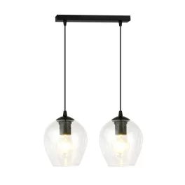   EMIBIG ISTAR 2 BL TRANSPARENT Fekete Beltéri Függőlámpa E27 IP20 EB-679-2