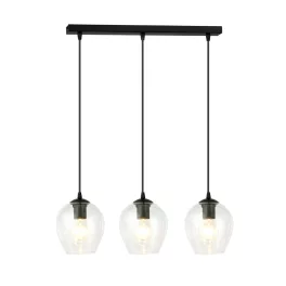   EMIBIG ISTAR 3 BL TRANSPARENT Fekete Beltéri Függőlámpa E27 IP20 EB-679-3
