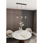 EMIBIG ISTAR 3 BL TRANSPARENT Fekete Beltéri Függőlámpa E27 IP20 EB-679-3