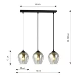 EMIBIG ISTAR 3 BL GRAFIT Fekete Beltéri Függőlámpa E27 IP20 EB-680-3