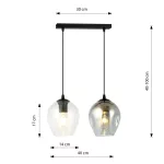 EMIBIG ISTAR 2 BL MIX Fekete Beltéri Függőlámpa E27 IP20 EB-682-2
