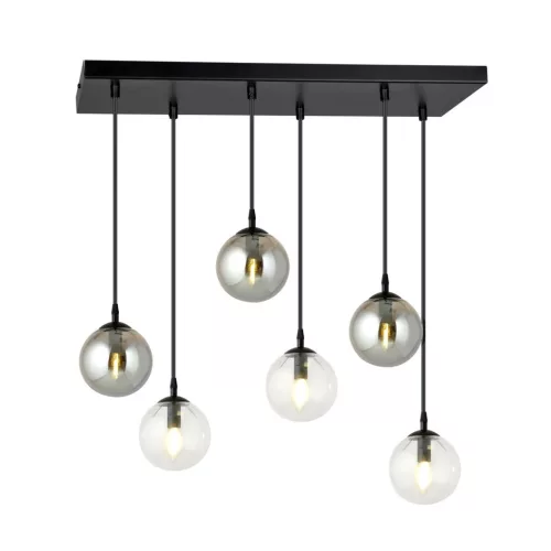 EMIBIG COSMO 6 BL MIX2 Fekete Beltéri Függőlámpa E14 IP20 EB-714-6M2