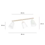 EMIBIG ATLAS 3 WHITE Fehér Beltéri Mennyezeti lámpa E27 IP20 EB-724-3