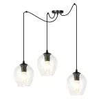 EMIBIG LEVEL 3 BL TRANSPARENT Fekete Beltéri Függőlámpa E27 IP20 EB-756-3