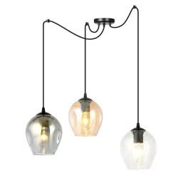   EMIBIG LEVEL 3 BL MIX Fekete Beltéri Függőlámpa E27 IP20 EB-759-3