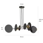 EMIBIG IDEA 4 BLACK Fekete Beltéri Függőlámpa E27 IP20 EB-792-4