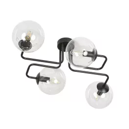   EMIBIG BRENDI 4 BL TRANSPARENT Fekete Beltéri Mennyezeti lámpa E14 IP20 EB-831-4