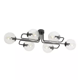   EMIBIG BRENDI 6A BL TRANSPARENT Fekete Beltéri Mennyezeti lámpa E14 IP20 EB-831-6A