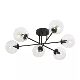   EMIBIG BRENDI 6B BL TRANSPARENT Fekete Beltéri Mennyezeti lámpa E14 IP20 EB-831-6B