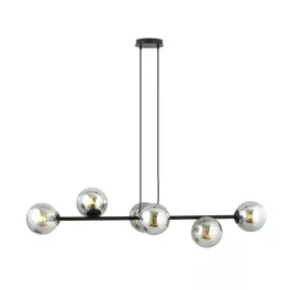   EMIBIG ROSSI 6 BL GRAFIT Fekete Beltéri Függőlámpa E14 IP20 EB-875-6