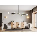 EMIBIG ROSSI 8 BL GRAFIT Fekete Beltéri Függőlámpa E14 IP20 EB-875-8