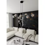 EMIBIG ROSSI 8 BL GRAFIT Fekete Beltéri Függőlámpa E14 IP20 EB-875-8
