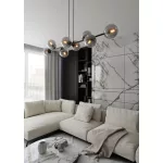 EMIBIG ROSSI 8 BL GRAFIT Fekete Beltéri Függőlámpa E14 IP20 EB-875-8