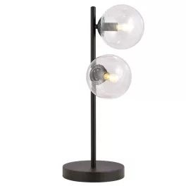   EMIBIG ROSSI LN2 TRANSPARENT Fekete Beltéri Asztali lámpa E14 IP20 EB-877-LN2