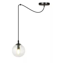  EMIBIG GIGI 1 BL TRANSPARENT Fekete Beltéri Függőlámpa E14 IP20 EB-936-1