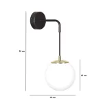 EMIBIG OGNIS K1 BLACK Fekete Beltéri Fali lámpa E27 IP20 EB-966-K1