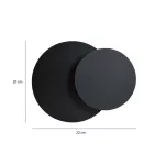EMIBIG CIRCLE 1C BLACK Fekete Beltéri Fali lámpa G9 IP20 EB-972-2