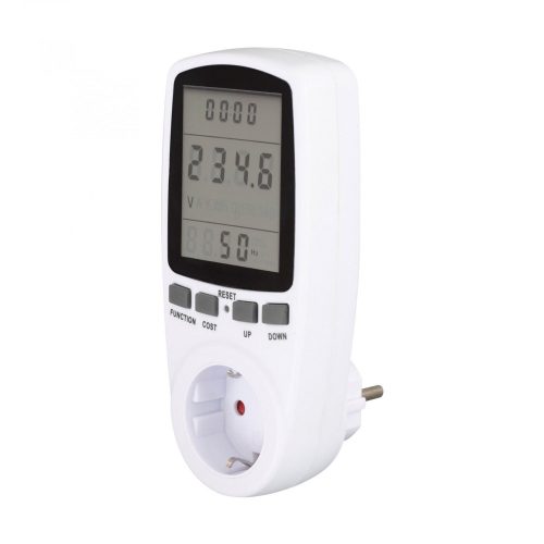 Home EM 04 fogyasztásmérő, fogyasztás és költség ellenőrzése, teljesítmény, feszültség, áramerősség, fogyasztás, költségek kijelzése, 250 V, 3680 W, EM_04