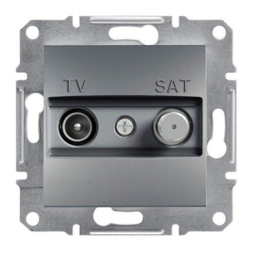 Schneider ASFORA TV/SAT aljzat, átmenő, 4 dB, acél  EPH3400262