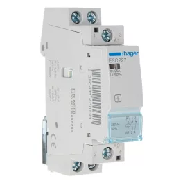  HAGER Mágneskapcsoló, 25A 1NO+1NC, 230V sínre szerelhető ESC227