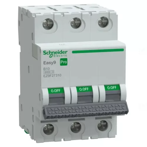 EASY9 PRO Kismegszakító, 3P, B, 10A 3 pólusú EZ9F27310 Schneider