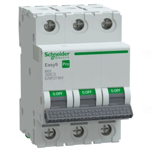 EASY9 PRO Kismegszakító, 3P, B, 63A 3 pólusú EZ9F27363 Schneider