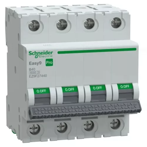 EASY9 PRO Kismegszakító, 4P, B, 40A 4 pólusú EZ9F27440 Schneider
