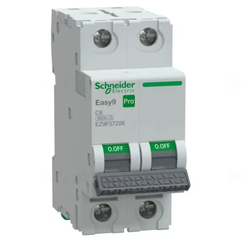 EASY9 PRO Kismegszakító, 2P, C, 6A 2 pólusú EZ9F57206 Schneider