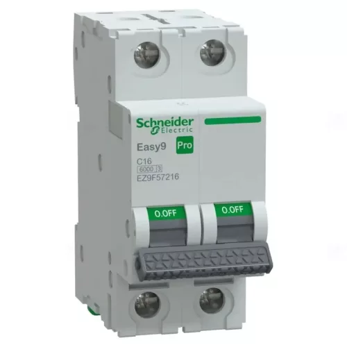 EASY9 PRO Kismegszakító, 2P, C, 16A 2 pólusú EZ9F57216 Schneider