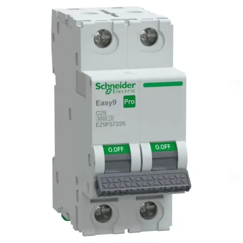 EASY9 PRO Kismegszakító, 2P, C, 25A 2 pólusú EZ9F57225 Schneider