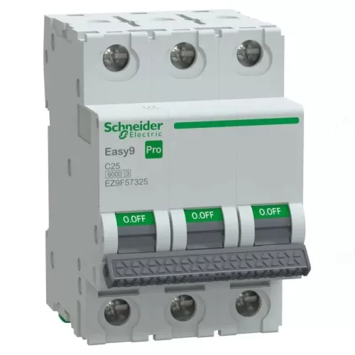 EASY9 PRO Kismegszakító, 3P, C, 25A 3 pólusú EZ9F57325 Schneider