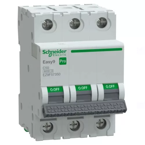 EASY9 PRO Kismegszakító, 3P, C, 50A 3 pólusú EZ9F57350 Schneider