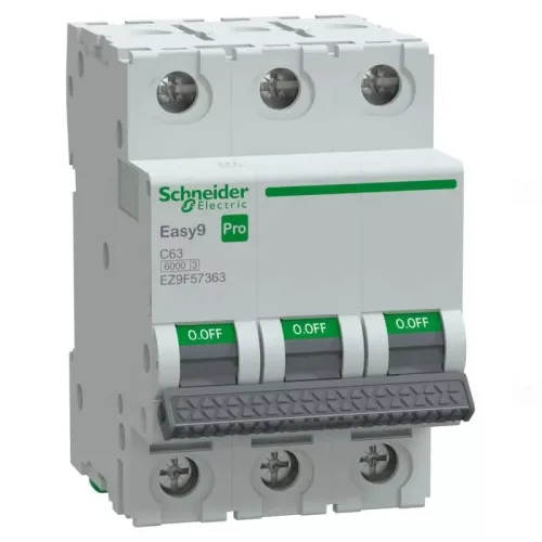 EASY9 PRO Kismegszakító, 3P, C, 63A 3 pólusú EZ9F57363 Schneider