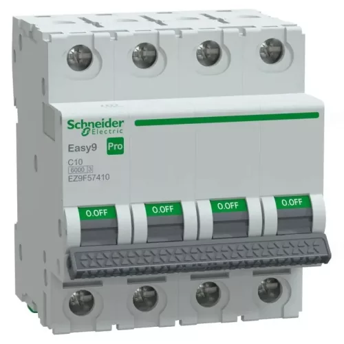 EASY9 PRO Kismegszakító, 4P, C, 10A 4 pólusú EZ9F57410 Schneider